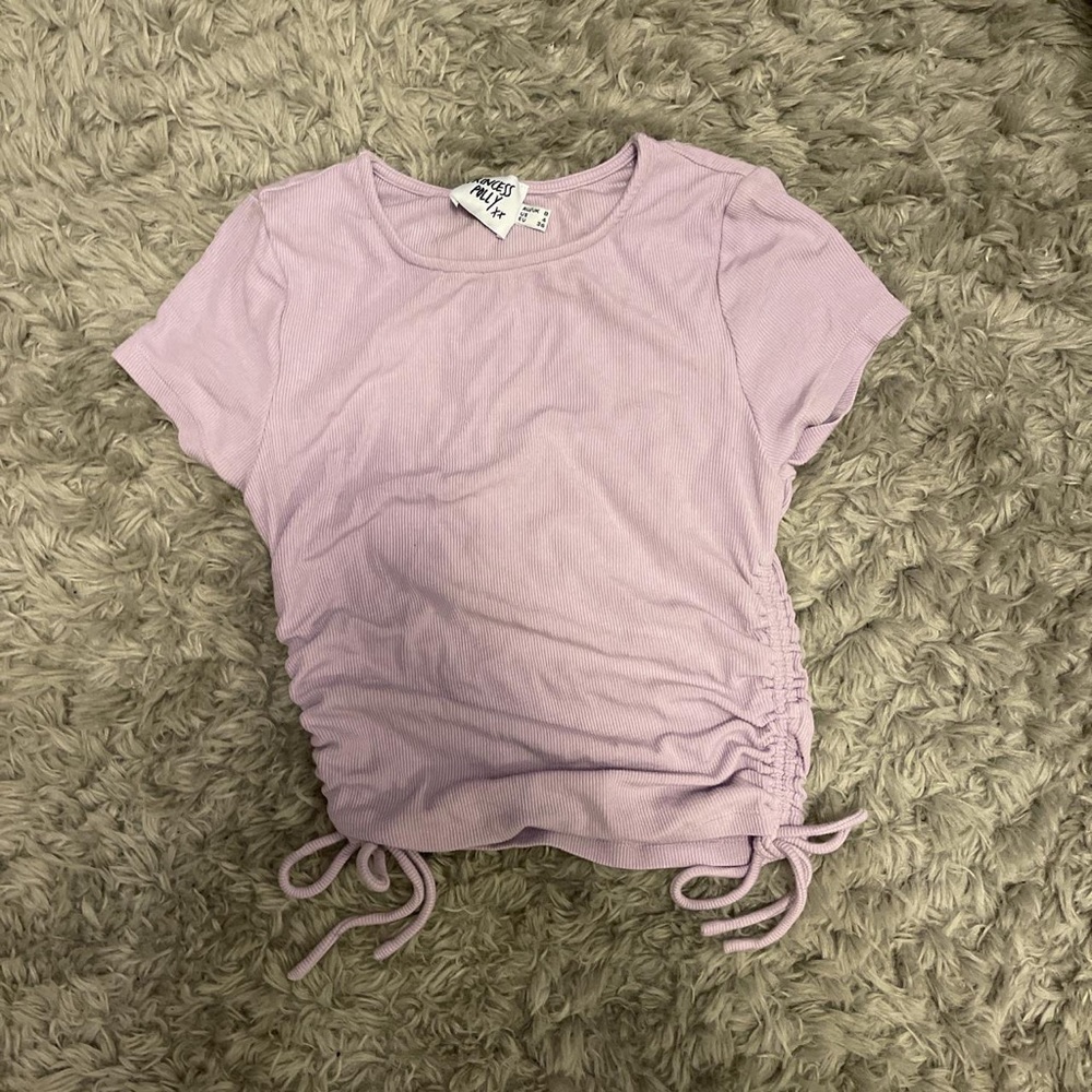Princess polly purple scrunch tie shirt